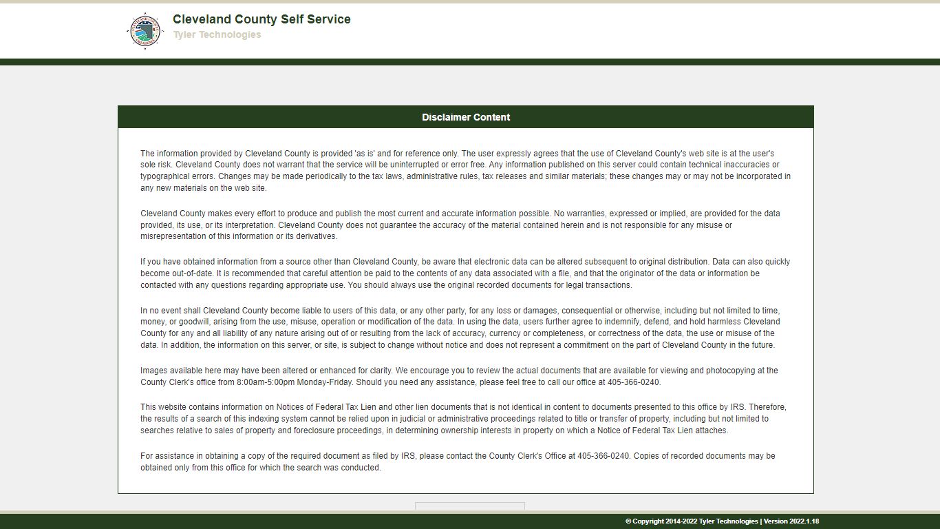 Cleveland County Self Service